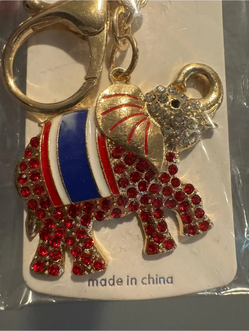 Elephant Gold-Tone Keychain or Bag Charm